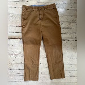J.Crew Bowery Chino Pants Men's Sz W34/L32 Brown Classic Straight Leg Beltloops